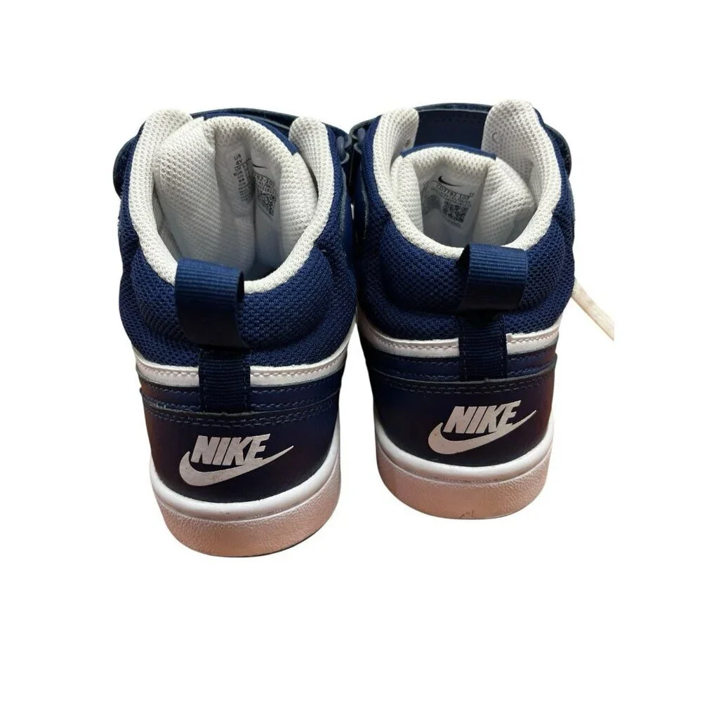 Nike Big Kids' Court Borough Mid 2 Casual Sneakers Size 4Y Blue/White